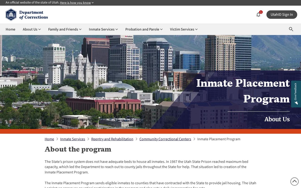 UDC San Juan County contract prisoner placement and release route
