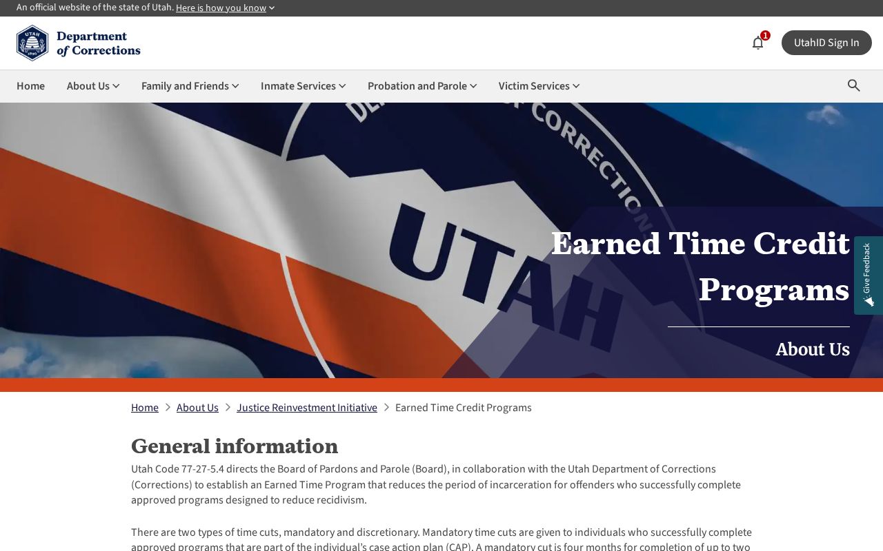 San Juan County earned time and release date program details