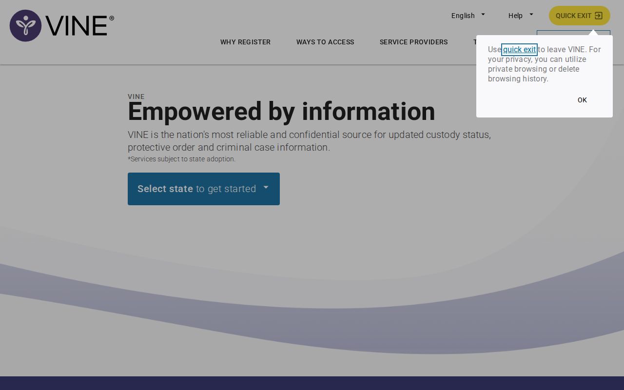 San Juan County VINELink inmate search and release alert workflow